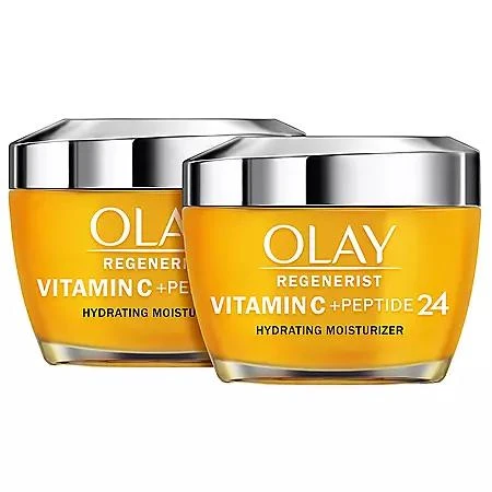 商品Olay|Olay Regenerist Vitamin C + Peptide 24 Face Moisturizer, 1.7 oz, 2 pk.,价格¥382,第1张图片