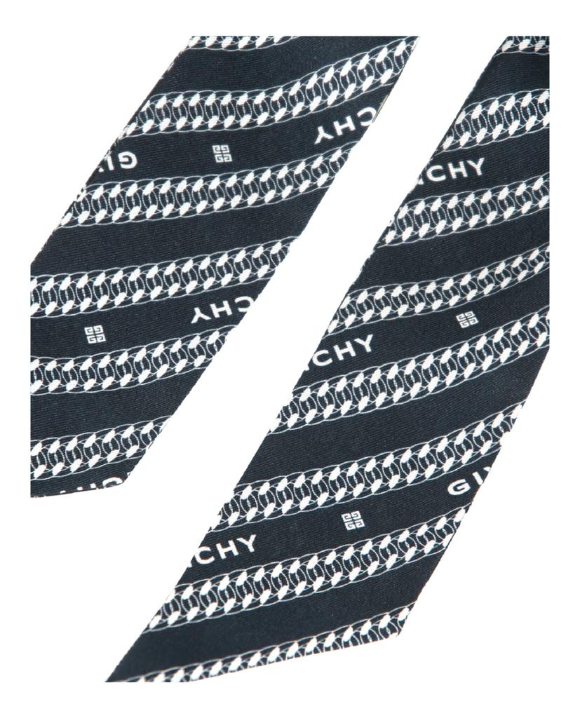Chain Logo Print Silk Bandeau Scarf商品第2张图片规格展示