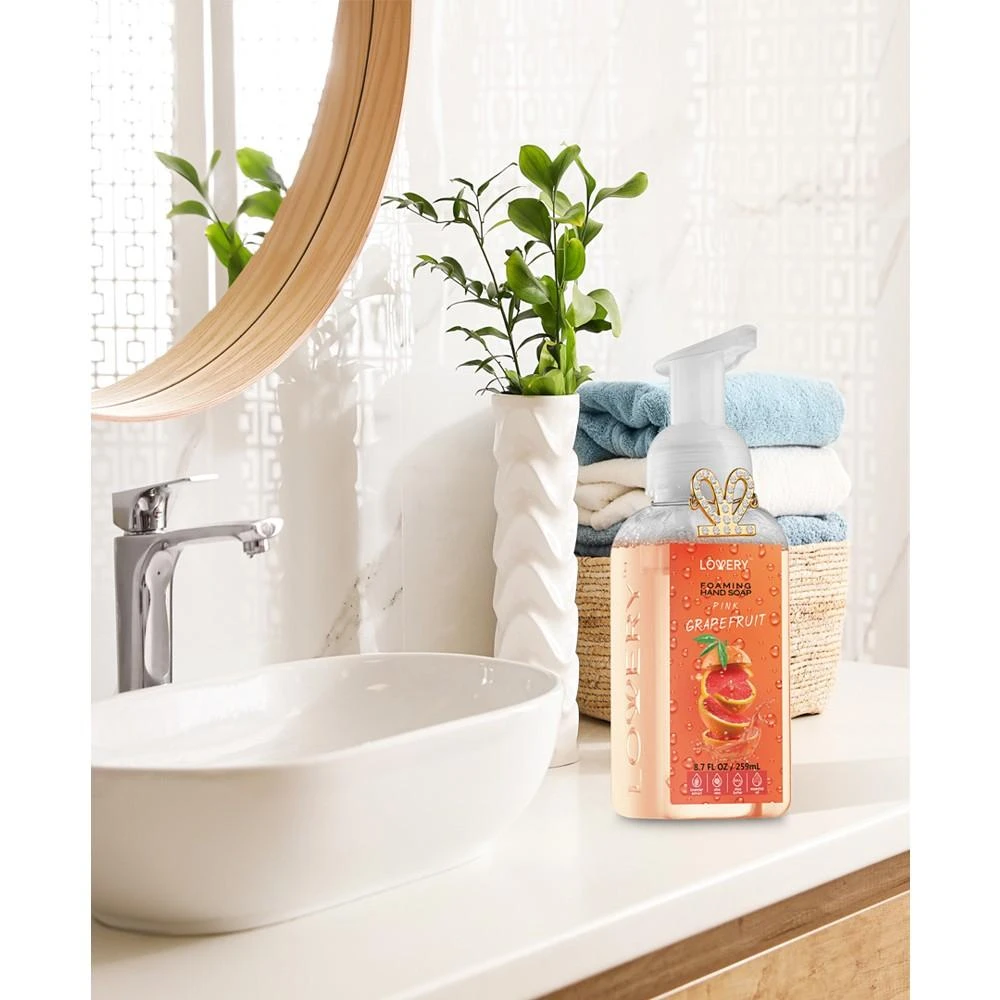 商品Lovery|Hand Foaming Soap in Pink Grapefruit, Moisturizing Hand Soap with Flawless Crystal Heart Bracelet - Hand Wash Set, 4 Piece,价格¥273,第2张图片详细描述