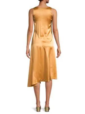 商品Vince|Asymmetrial Silk Dress,价格¥442,第4张图片详细描述