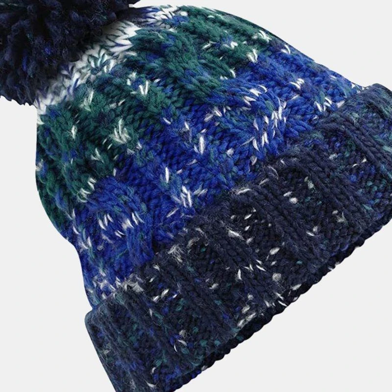 商品Beechfield|Womens/Ladies Corkscrew Pom Pom Beanie Alpine Blues ONE SIZE,价格¥100,第1张图片