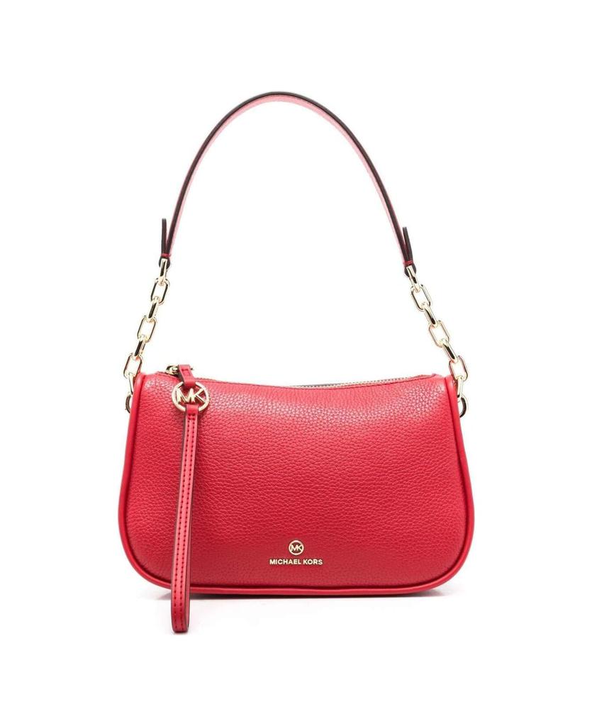 Jet Set Fuxia Shoulder Bag In Saffiano Calfskin With Gold-colored Details And Charm With M Michael Kors Logo商品第1张图片规格展示