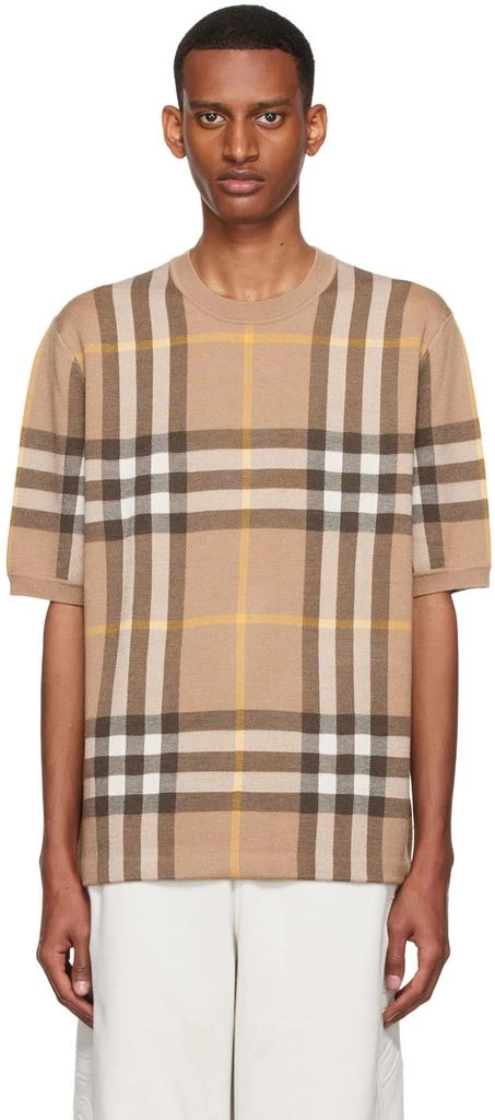 商品Burberry|驼色 Wells T 恤,价格¥5180,第1张图片