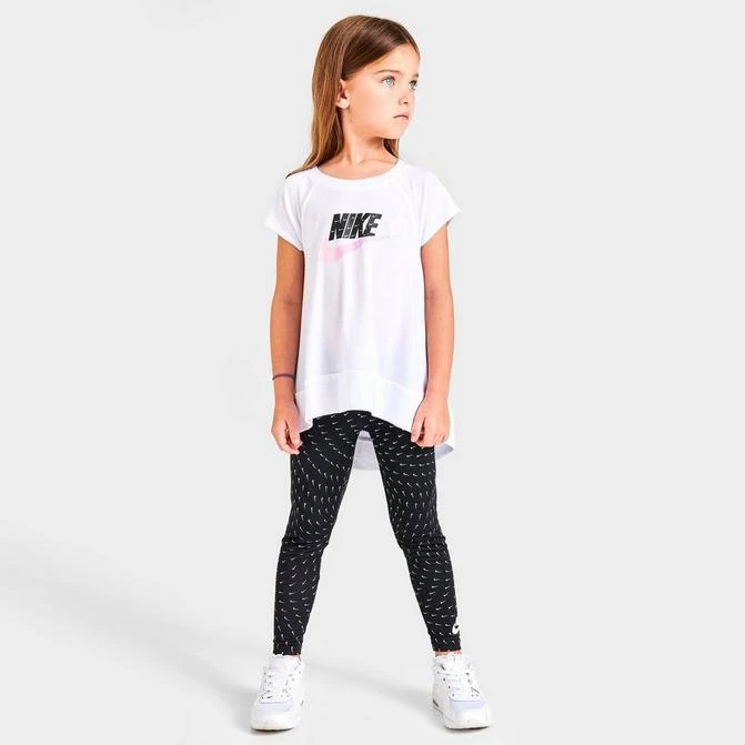 商品NIKE|Girls' Little Kids' Nike Swoosh Tunic and Leggings Set,价格¥112,第1张图片