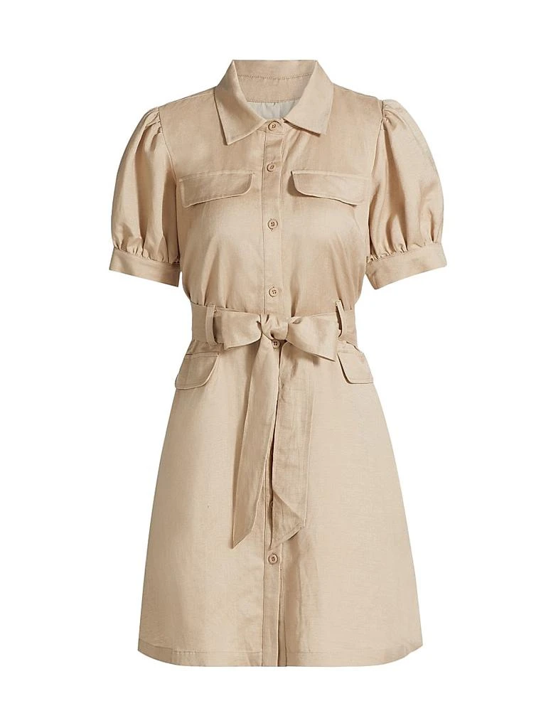 商品If Only Studio|Trench Linen-Blend Minidress,价格¥833,第1张图片