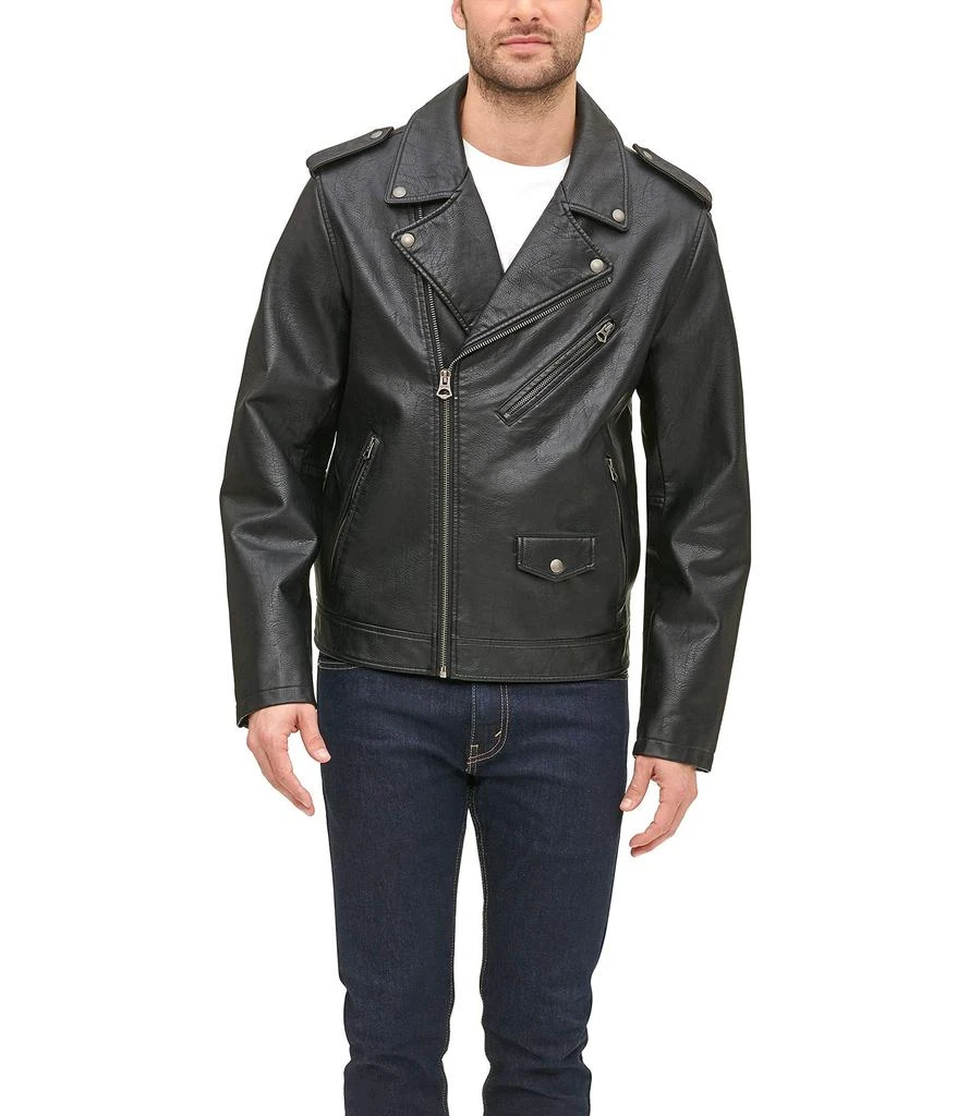 商品Levi's|Levi's Men's Faux Leather Classic Motorcycle Jacket,价格¥607,第1张图片