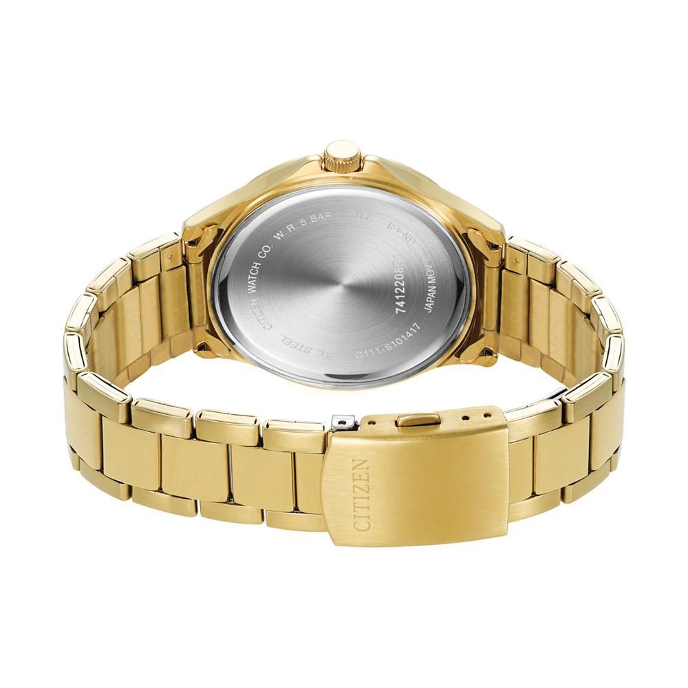 商品Citizen|Men's Quartz Gold-Tone Stainless Steel Bracelet Watch 40mm, Created for Macy's,价格¥654,第4张图片详细描述