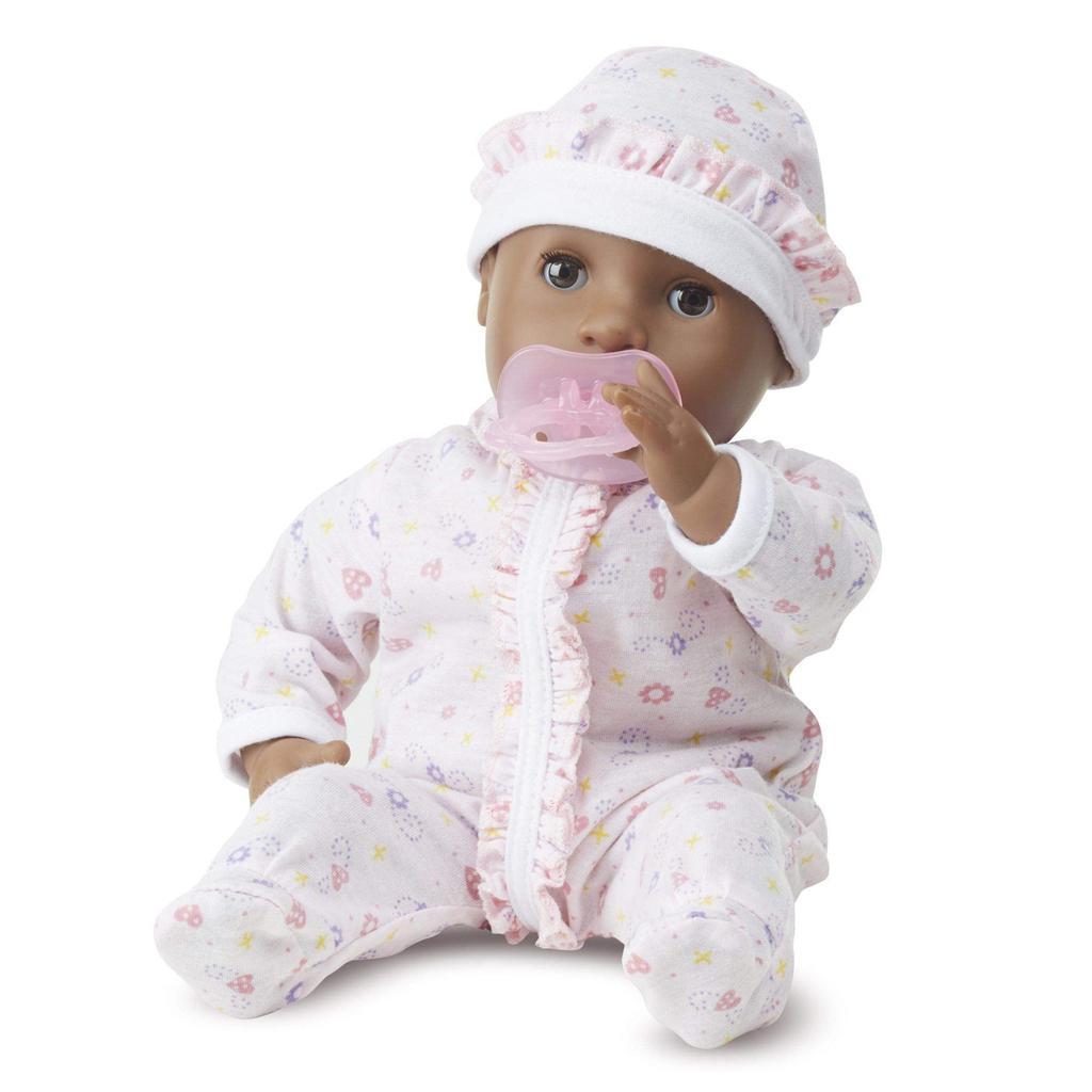 商品Melissa & Doug|Mine to Love Gabrielle 12 Poseable Baby Doll With Romper, Hat,价格¥194,第4张图片详细描述