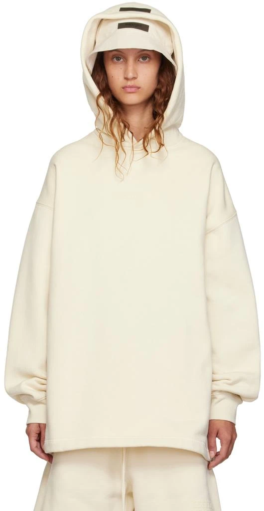 Fear of God ESSENTIALS Off-White Relaxed Hoodie from SSENSE