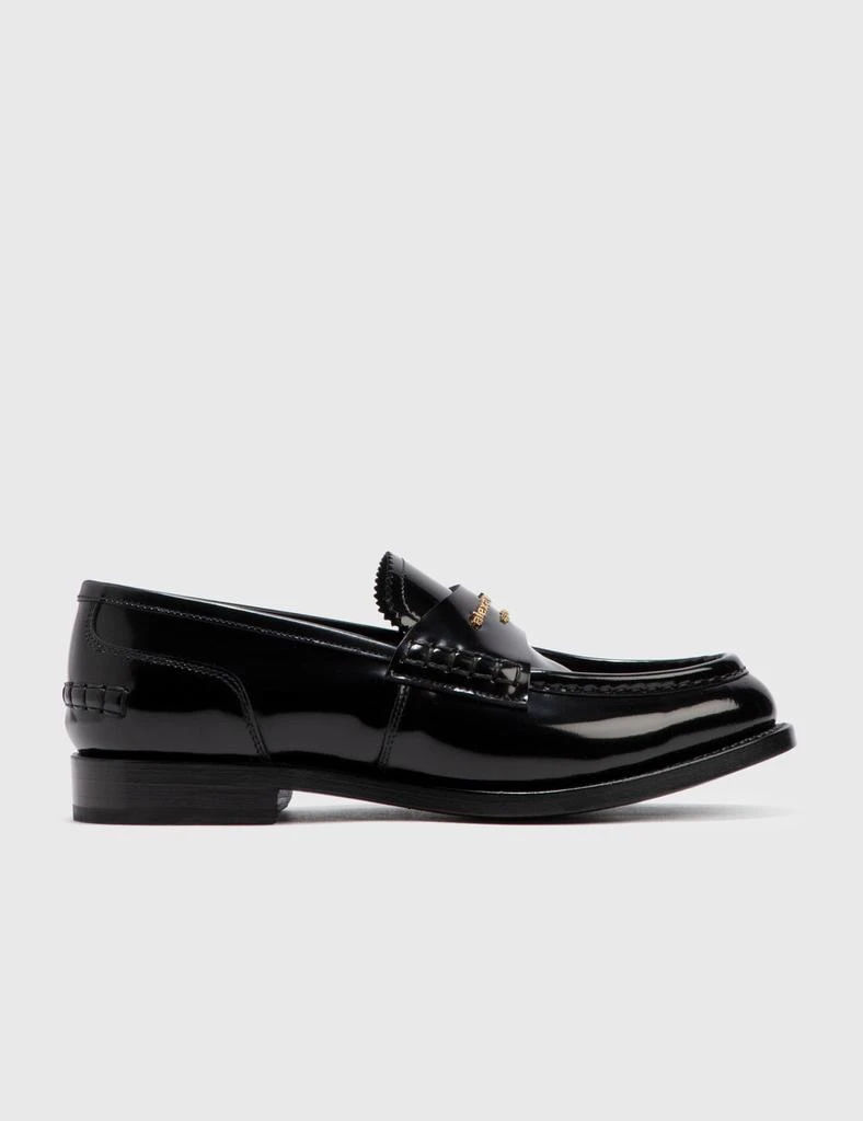 商品Alexander Wang|CARTER LOGO LEATHER  LOAFERS,价格¥3149,第1张图片