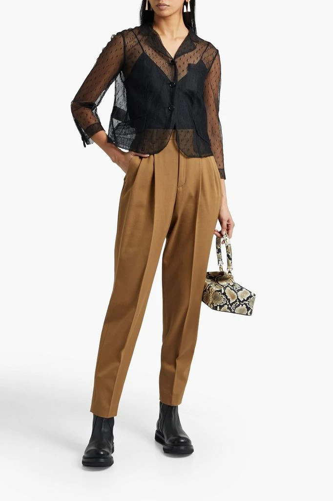 商品RED Valentino|Pleated cotton and wool-blend twill tapered pants,价格¥1291,第2张图片详细描述