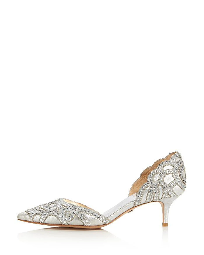 商品Badgley Mischka|金属仿麂皮高跟鞋,价格¥1740,第2张图片详细描述