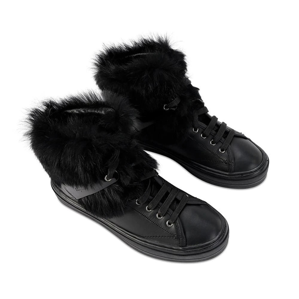 SALVATORE FERRAGAMO 女士黑色皮革雪地靴 0588692 商品