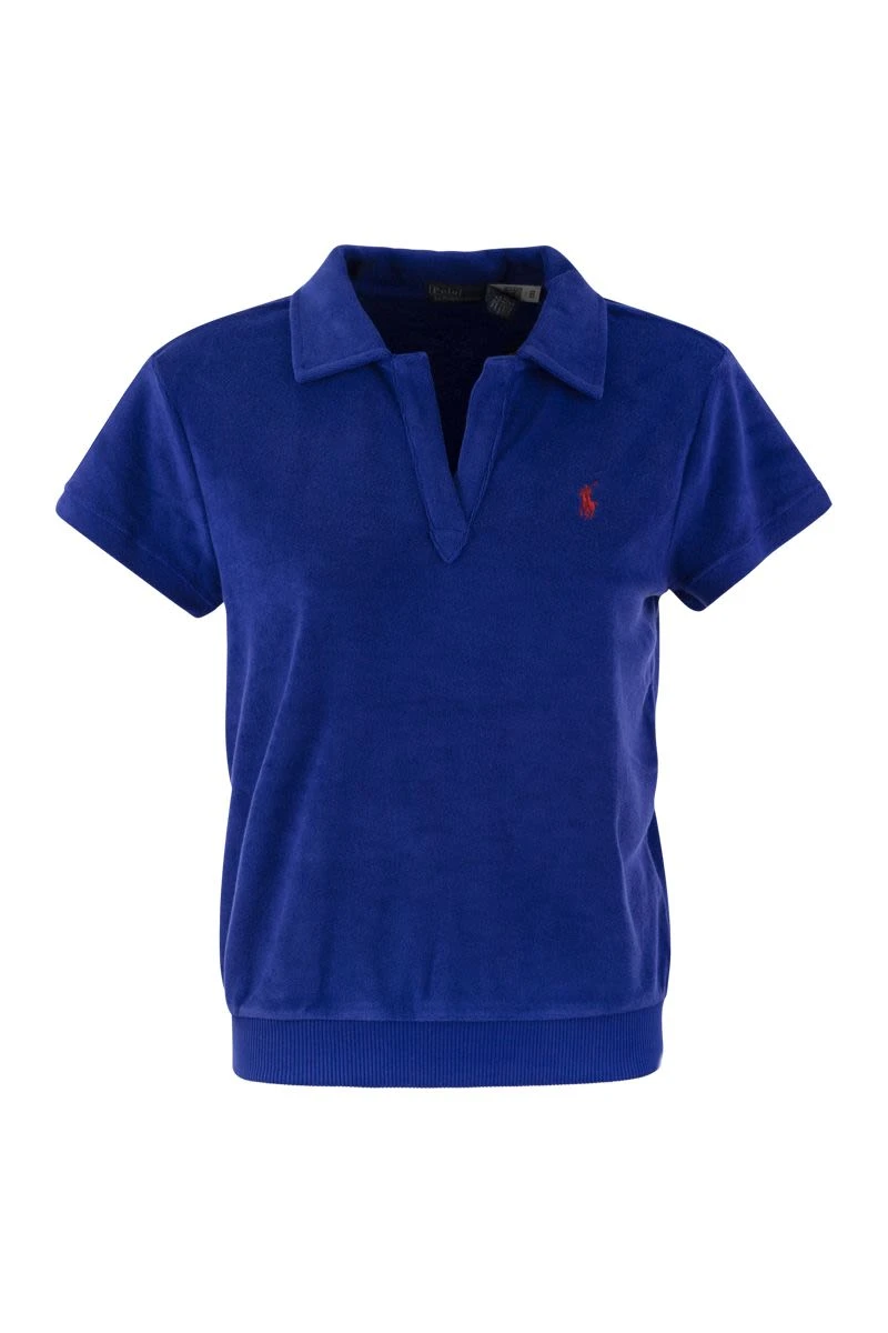 商品Ralph Lauren|Tight terry polo shirt 211936221 002 002,价格¥832,第1张图片