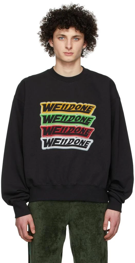 商品We11done|Black French Terry Sweatshirt,价格¥863,第1张图片