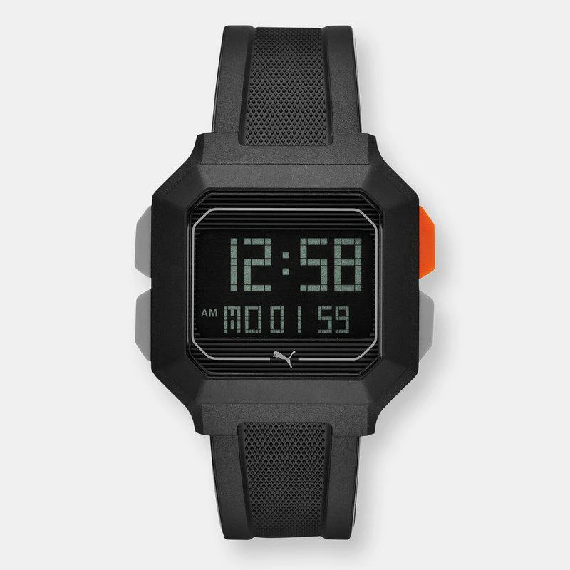 商品Puma|Puma Men's Remix P5020 Black Polyurethane Quartz Fashion Watch ONE SIZE,价格¥332,第1张图片