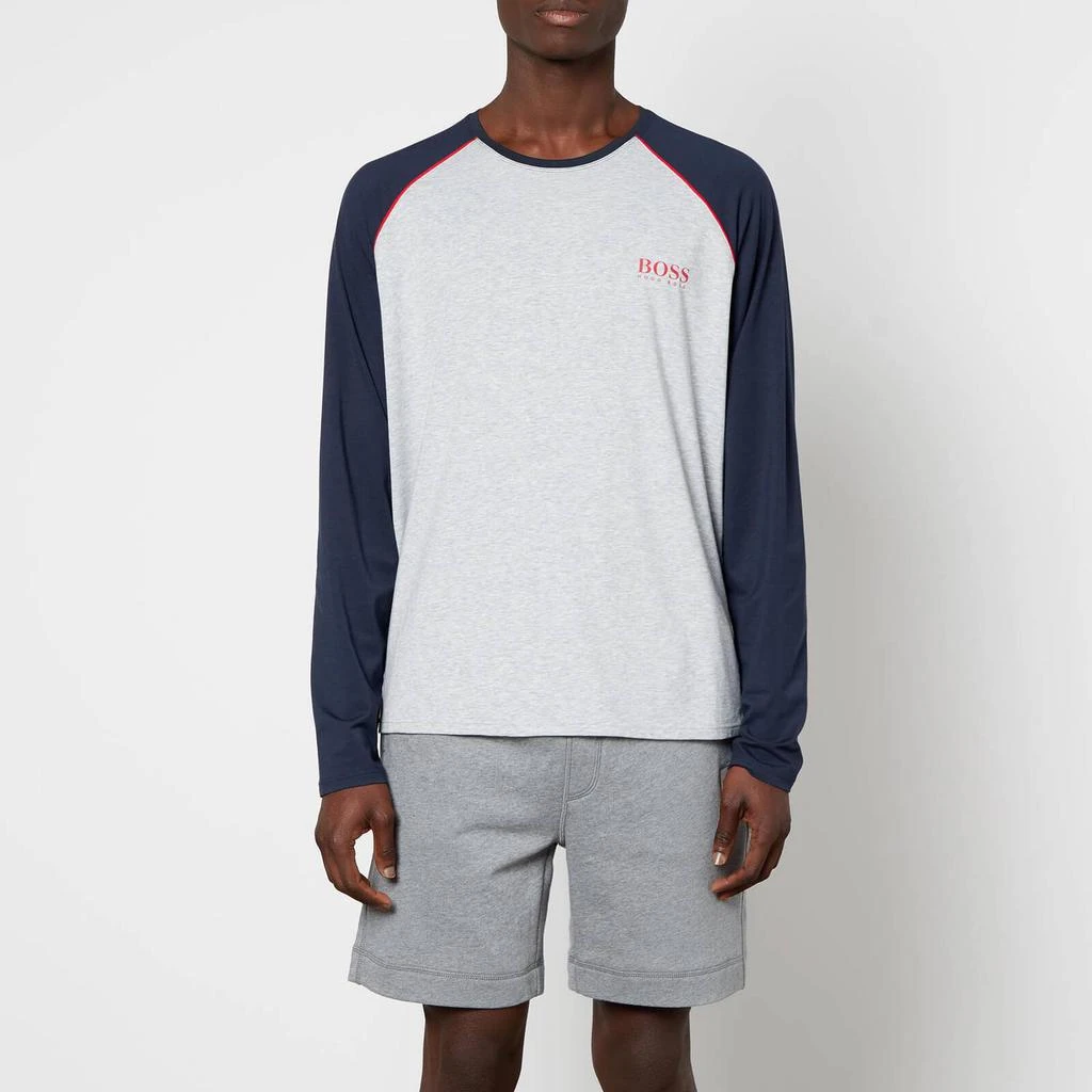 商品Hugo Boss|BOSS Bodywear Men's Balance Long Sleeve Top - Light Pastel Grey,价格¥168,第1张图片