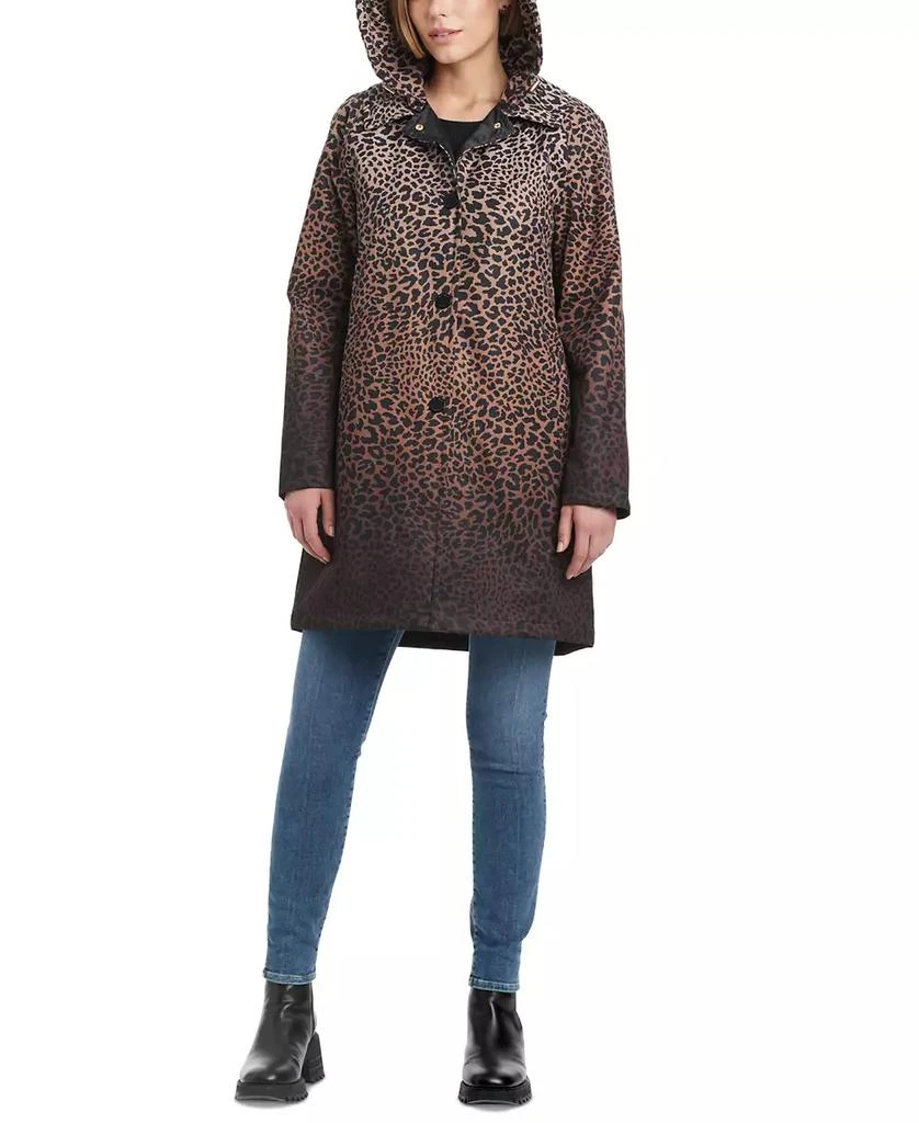 商品Kate Spade|Women's Hooded Leopard-Print A-Line Raincoat,价格¥1762,第4张图片详细描述