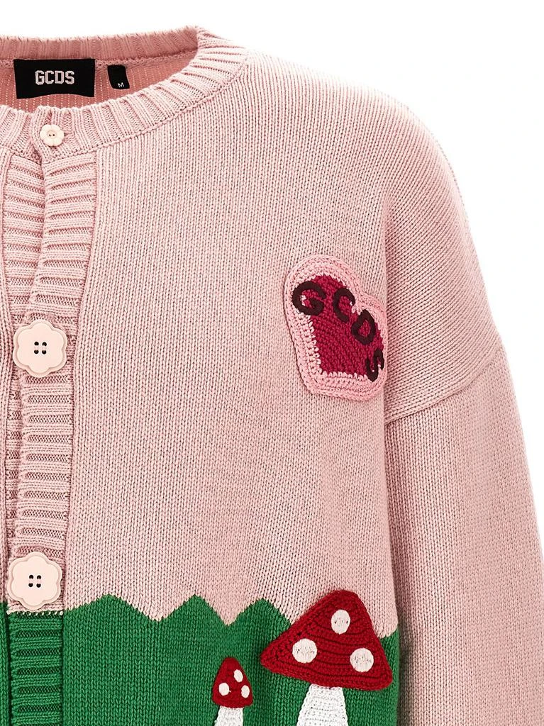 商品GCDS|GCDS Kittho Intarsia Knit Long-Sleeved Cardigan,价格¥4134-¥4823,第3张图片详细描述