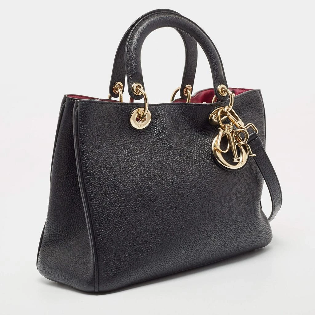 商品[二手商品] Dior|Dior Black Leather Medium Diorissimo Shopper Tote,价格¥11424,第3张图片详细描述