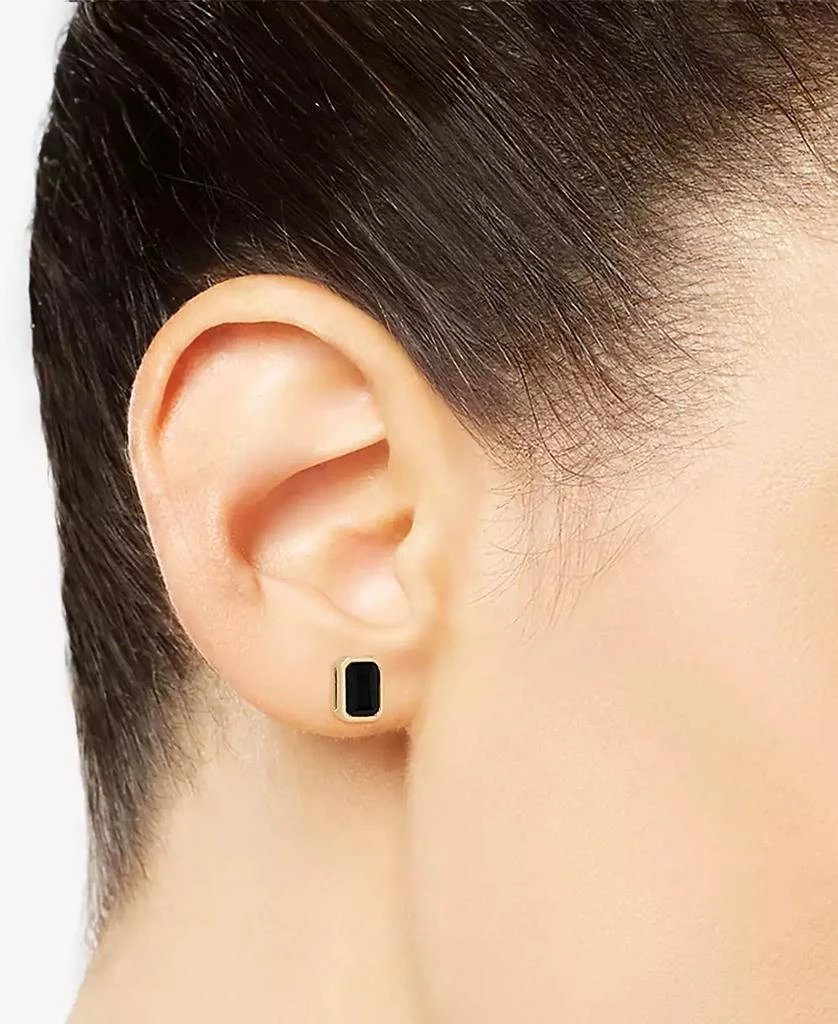 商品Macy's|3-Pc. Set Onyx Octagon Pendant Necklace, Ring & Stud Earrings in 14k Gold-Plated Sterling Silver,价格¥3156,第2张图片详细描述