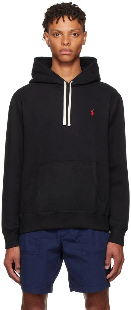 商品Ralph Lauren|Black Cotton Hoodie,价格¥407,第1张图片