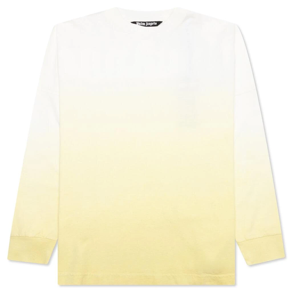 商品Palm Angels|Gradient Overlogo L/S Tee - Yellow/White,价格¥1845,第1张图片