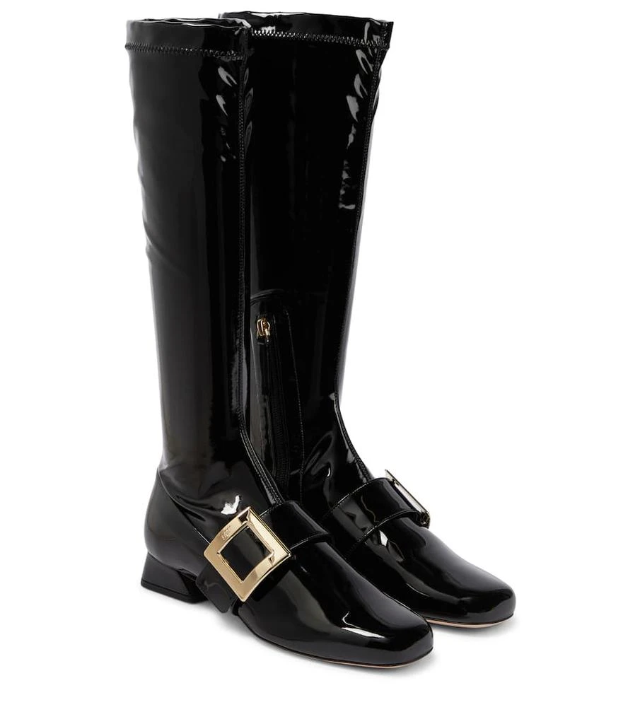 商品Roger Vivier|Très Vivier patent leather knee-high boots,价格¥10642,第1张图片