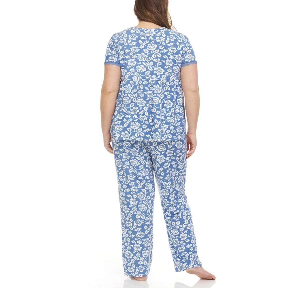 商品Flora Nikrooz|Plus Size Kerin Top and Pajama 2 Piece Set,价格¥323,第3张图片详细描述