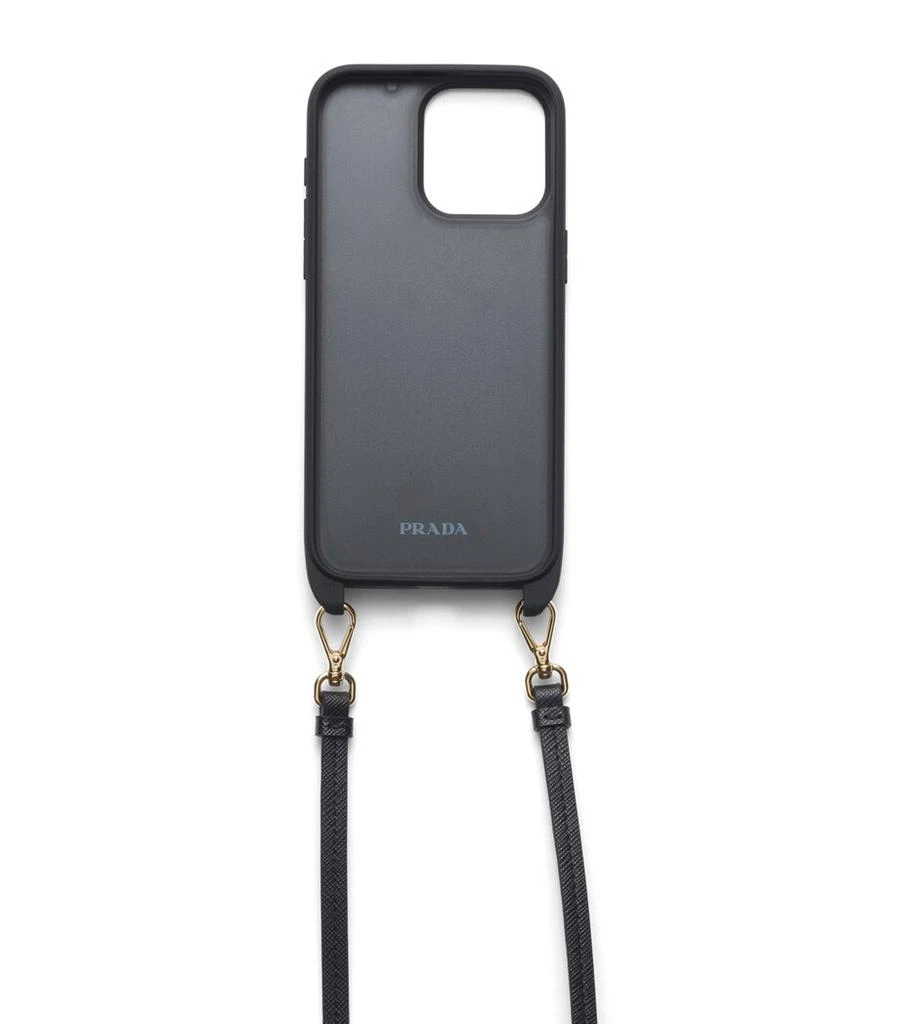 商品Prada|Saffiano Leather iPhone 15 Pro Max Case,价格¥4786,第2张图片详细描述