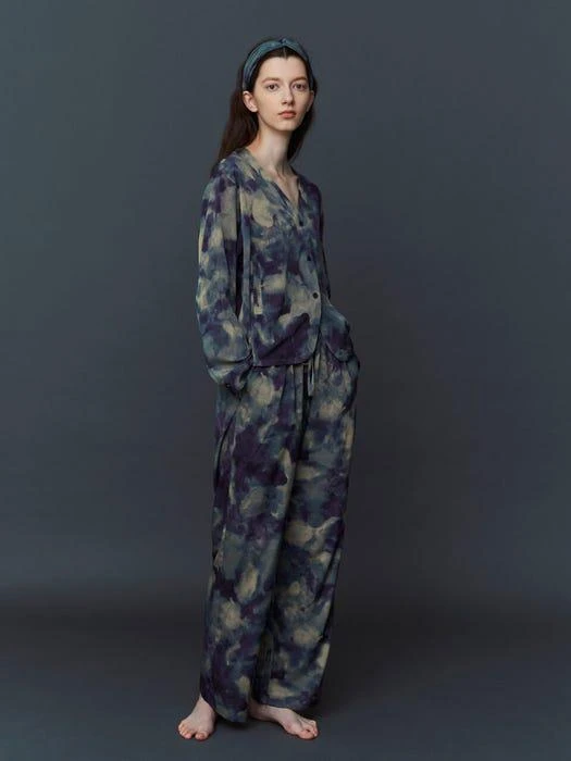 商品ATEMPO|Cozy Round Pajama Set (Brush Navy),价格¥1176,第3张图片详细描述