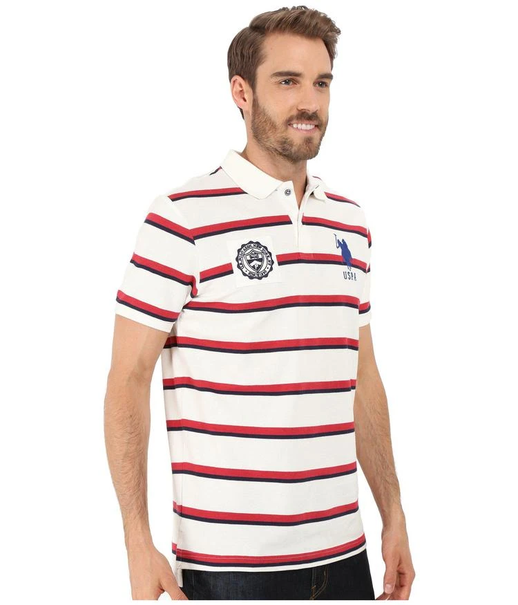 商品U.S. POLO ASSN.|Sporty Tri-Stripe Pique Polo Shirt,价格¥295,第4张图片详细描述