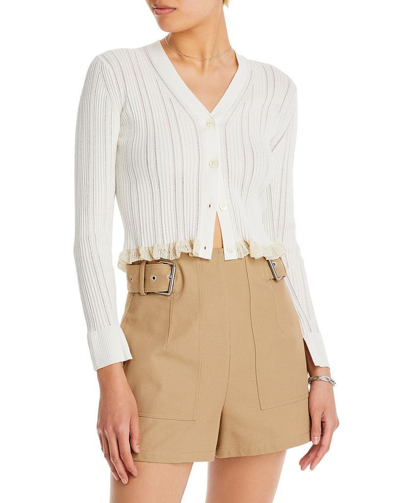 商品3.1 Phillip Lim|Variegated Rib Cropped Cardigan,价格¥3186,第1张图片