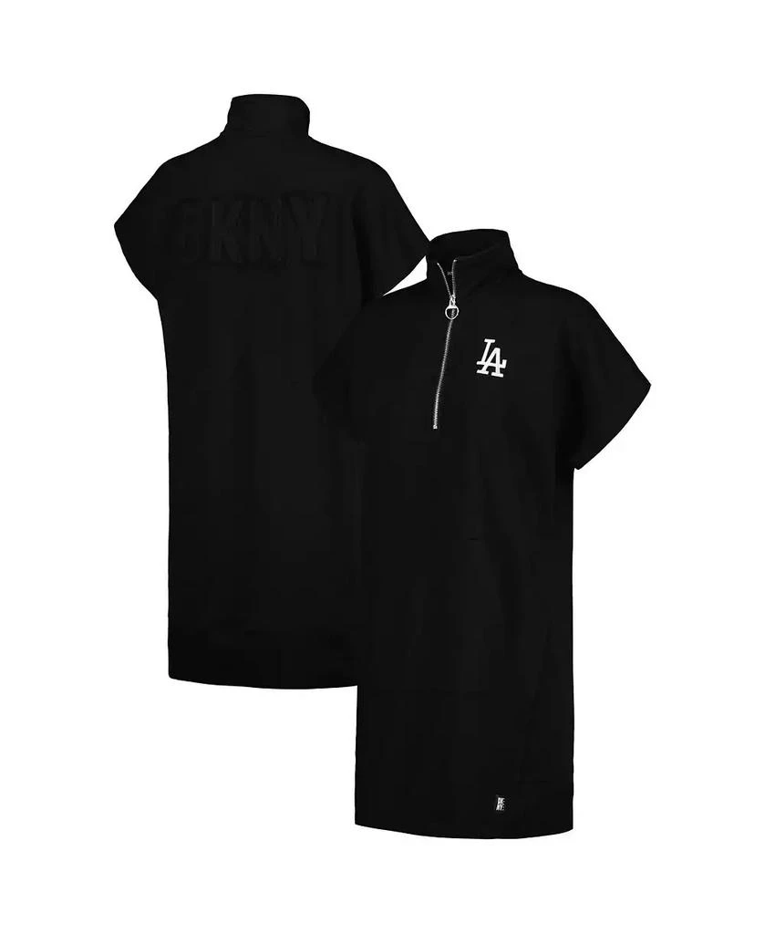 商品DKNY|Women's Black Los Angeles Dodgers Emily Quarter-Zip Sneaker Dress,价格¥598,第1张图片