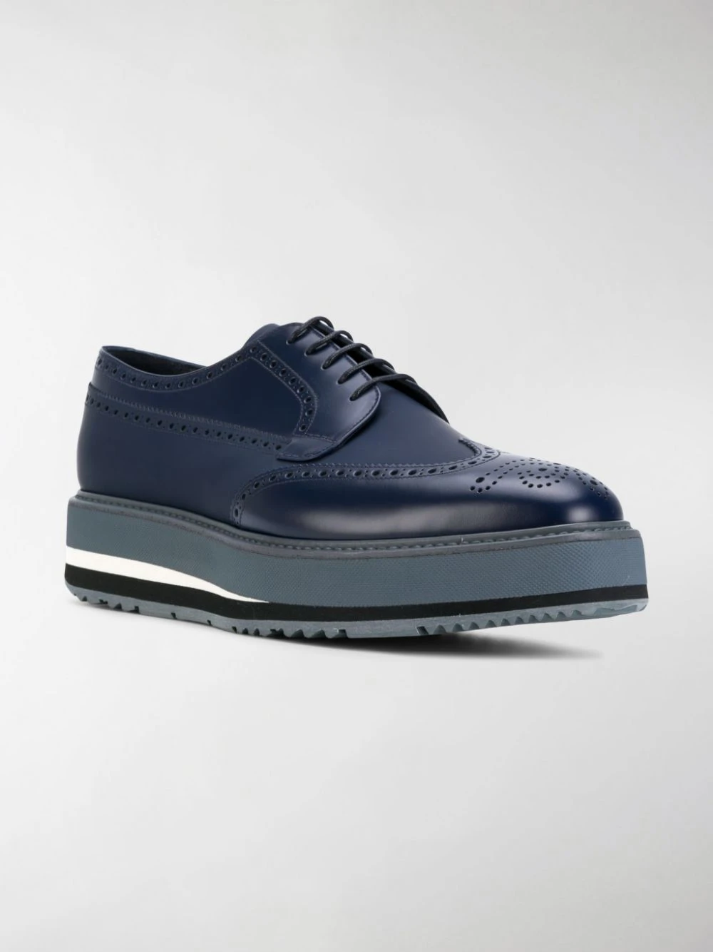 PRADA 男士深蓝色休闲皮鞋 2EG015-3H6T-F0216 商品