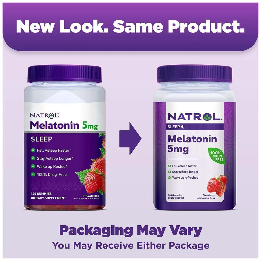 商品Natrol|Melatonin 5 mg Gummies Strawberry,价格¥139,第2张图片详细描述
