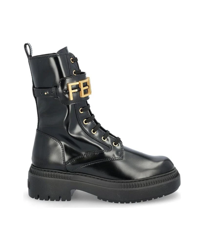 商品Fendi|Graphy Rounded-toe Biker Boots,价格¥8883,第1张图片
