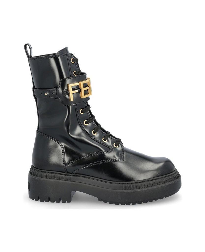 商品Fendi|Graphy Rounded-toe Biker Boots,价格¥8683,第1张图片