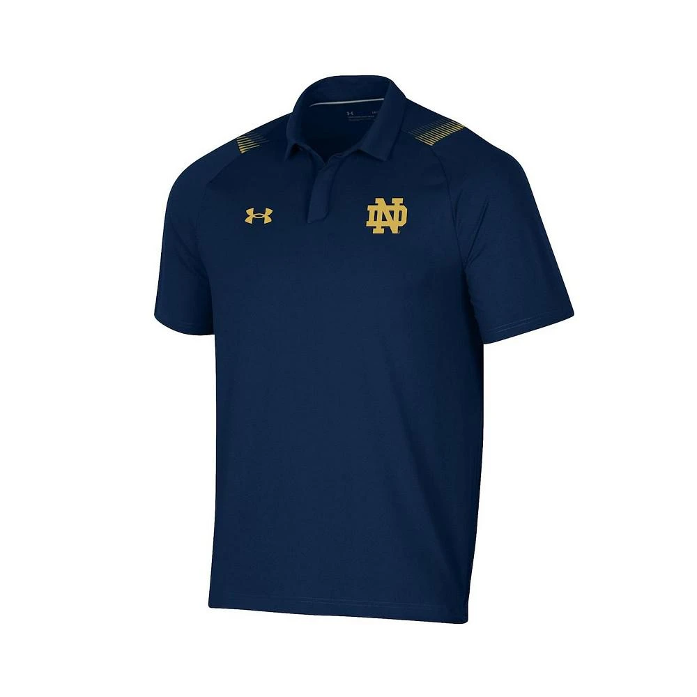 商品Under Armour|Men's Navy Notre Dame Fighting Irish 2021 Sideline Performance Polo Shirt,价格¥675,第3张图片详细描述