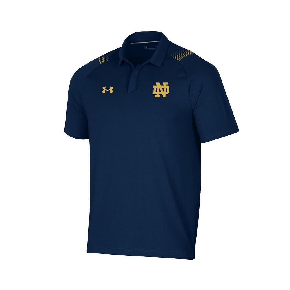 商品Under Armour|Men's Navy Notre Dame Fighting Irish 2021 Sideline Performance Polo Shirt,价格¥658,第5张图片详细描述