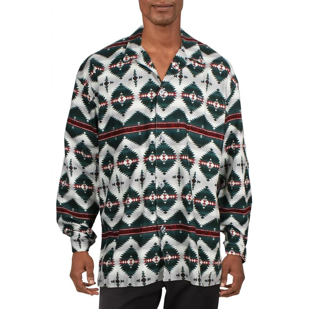 商品Ralph Lauren|Polo Ralph Lauren Mens Flannel Nightwear Pajama Top,价格¥76,第1张图片