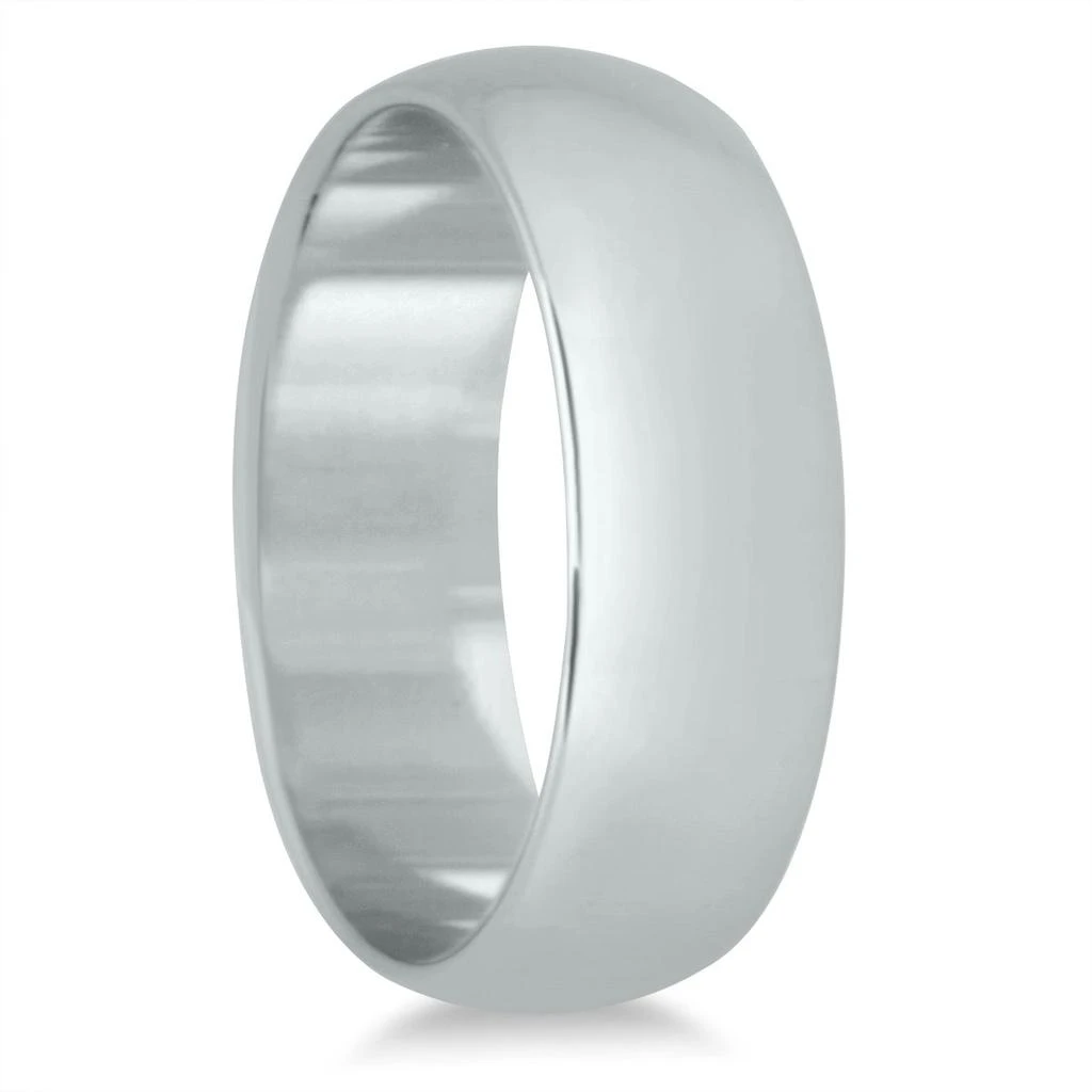 商品SSELECTS|6Mm Domed Comfort Fit Wedding Band In 14K White Gold,价格¥5399,第2张图片详细描述