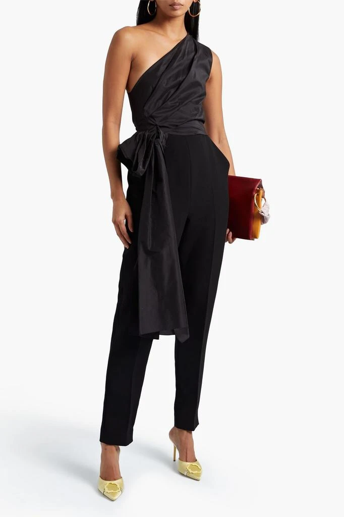 商品ROKSANDA|One-shoulder taffeta-paneled cady jumpsuit,价格¥2535,第4张图片详细描述