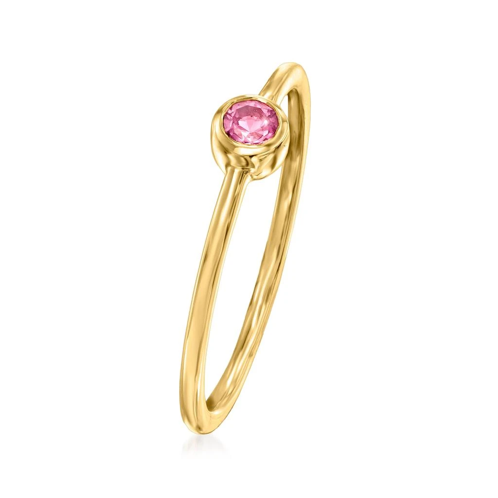 商品RS Pure|RS Pure by Ross-Simons Pink Topaz Ring in 14kt Yellow Gold,价格¥1141,第3张图片详细描述