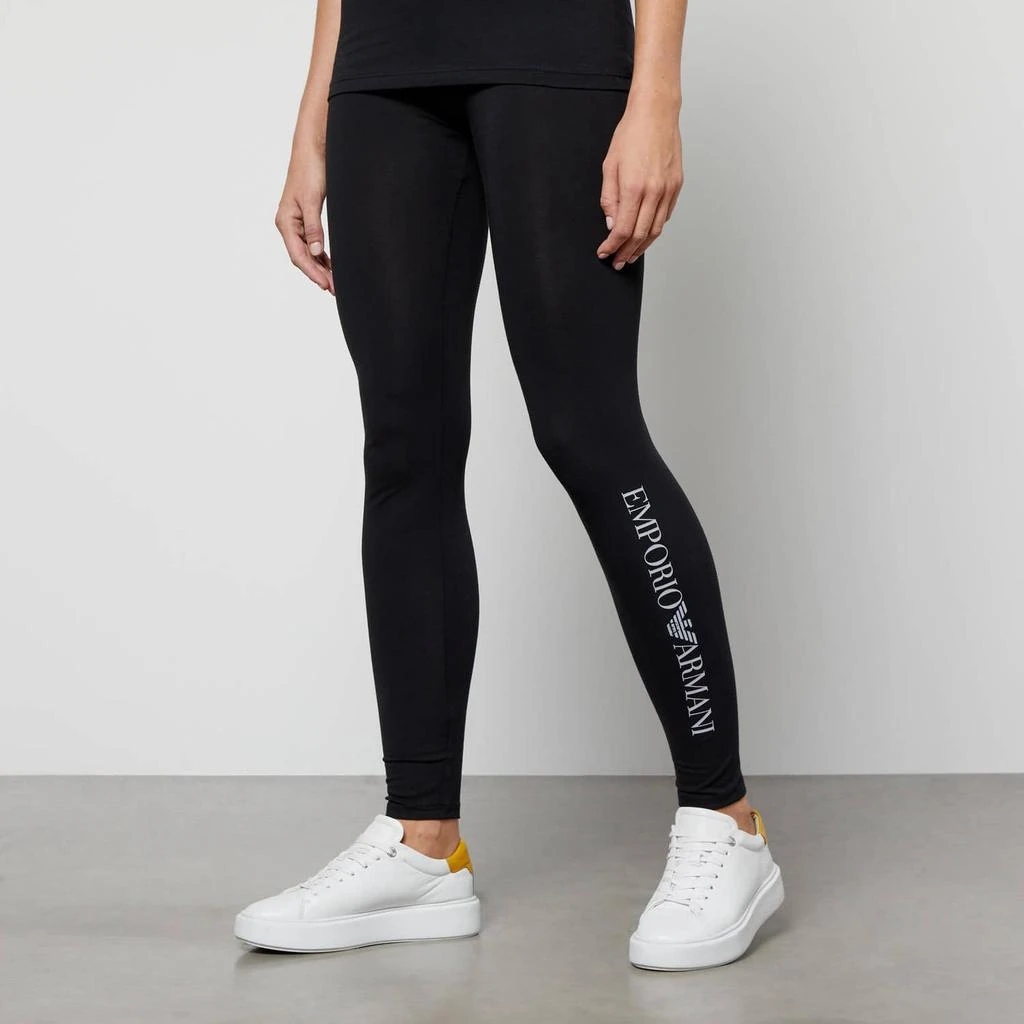 商品Emporio Armani|Emporio Armani Iconic Logo-Detailed Cotton-Blend Leggings,价格¥300,第1张图片