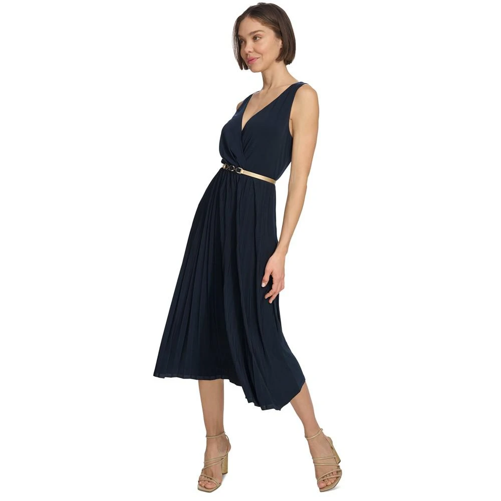 商品Tommy Hilfiger|Women's Pleated Belted Midi Dress,价格¥891,第5张图片详细描述