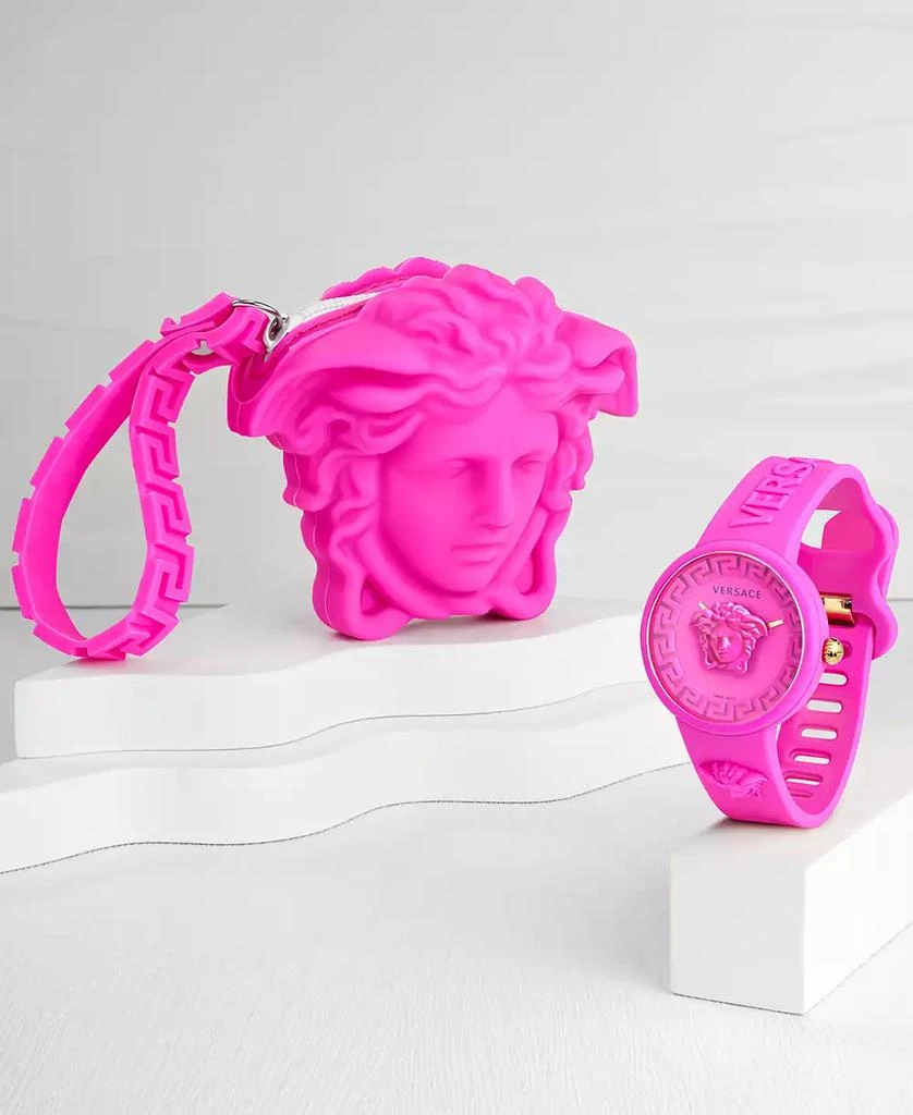 Women's Swiss Medusa Pop Yellow Silicone Strap Watch 39mm 商品