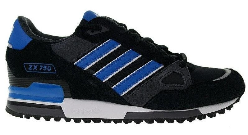 商品Adidas|adidas Originals ZX 750 Men's Trainers - Black/Blue,价格¥693,第1张图片