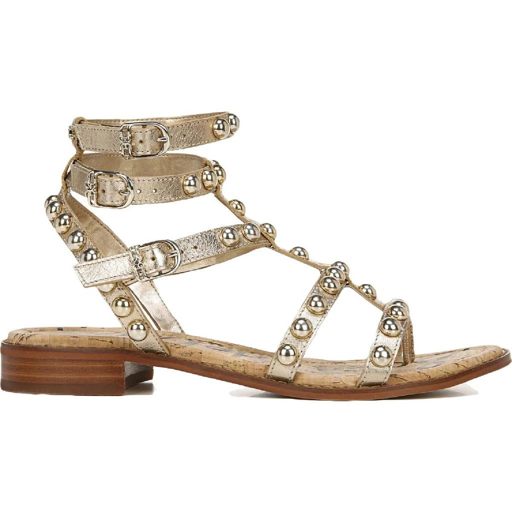 商品Sam Edelman|Sam Edelman Womens Eavan Leather Embellished T-Strap Sandals,价格¥393,第1张图片