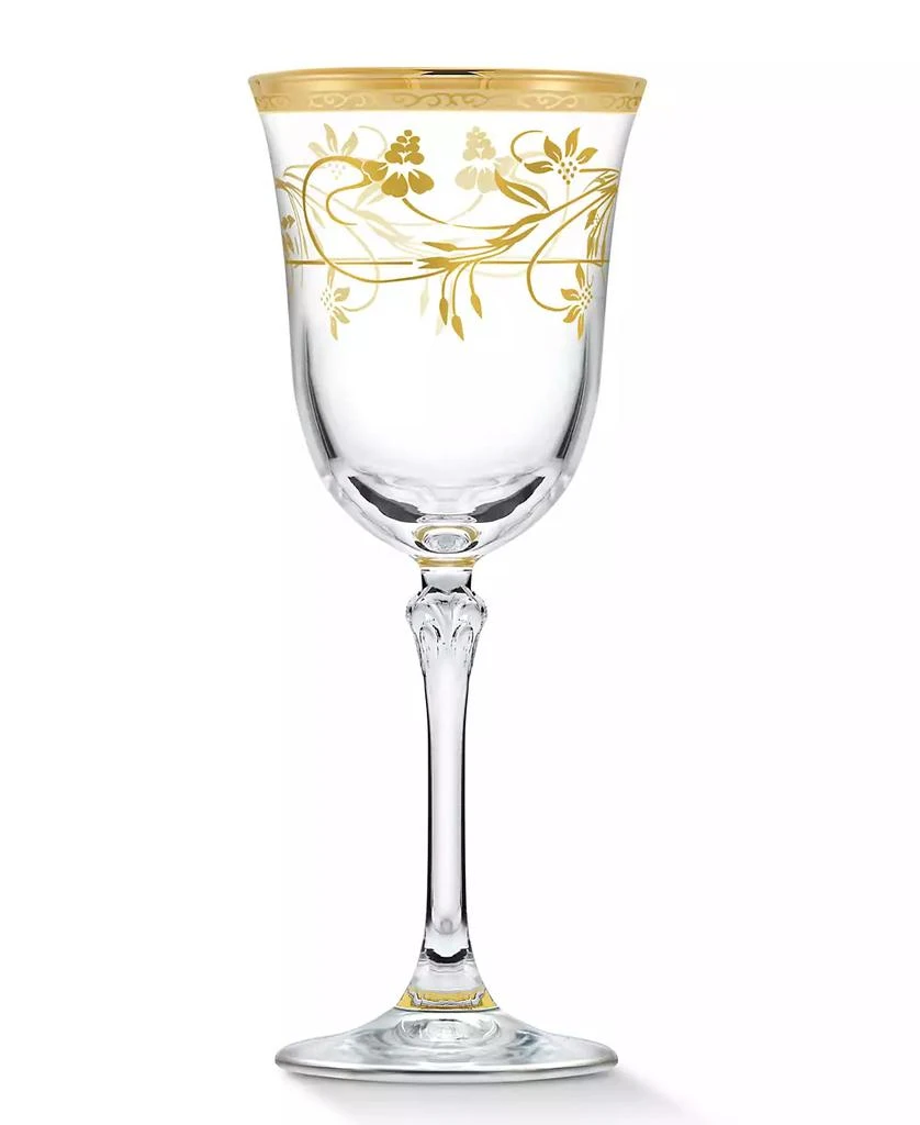 商品Lorren Home Trends|4 Piece Rosalia Flower Red Wine Set,价格¥481,第2张图片详细描述